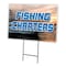 Signmission Fishing Charters Yard Sign & Stake outdoor plastic coroplast window, C-1824 Fishing Charters C-1824 Fishing Charters - alternate 1